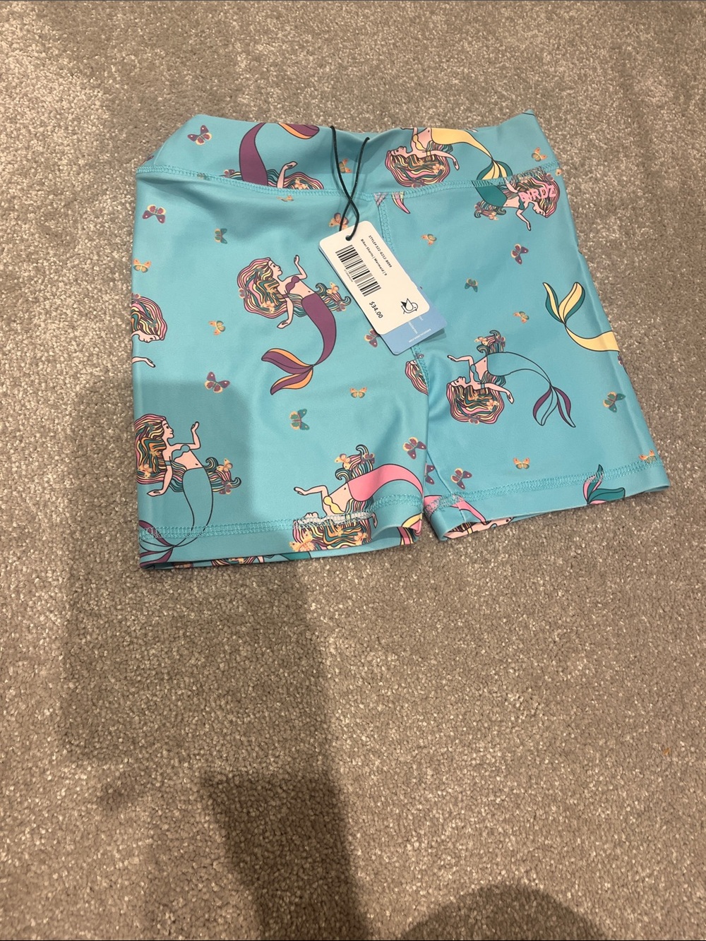 Birdz Kids Aqua Mermaid Swim Trunks with Stretch Waistband
